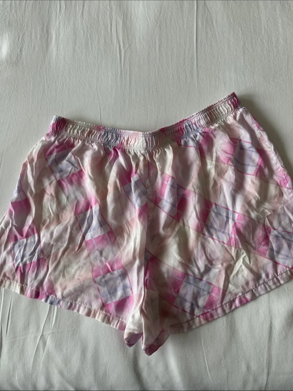 PINK Victoria's Secret Pink & Lavender Plaid Lounge Shorts - Picture 4 of 4